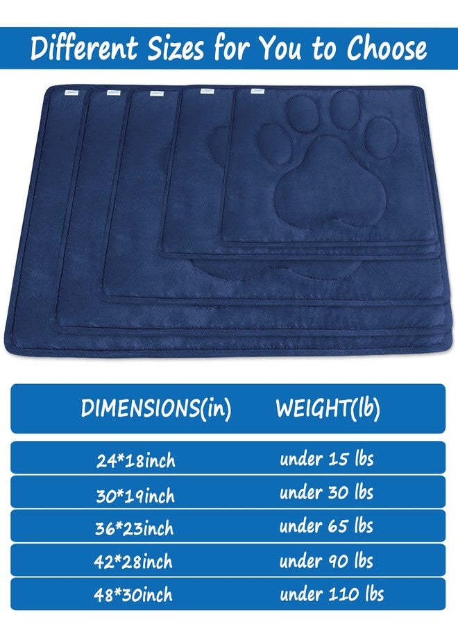 Coldwind Dog Crate Pad(23"x 36"),Washable Crate Mat with Anti-Slip Bottom, Dog Mats for Sleeping, Breathable Kennel Pad,Dark Colored to Hide Stains, Navy - Image 4